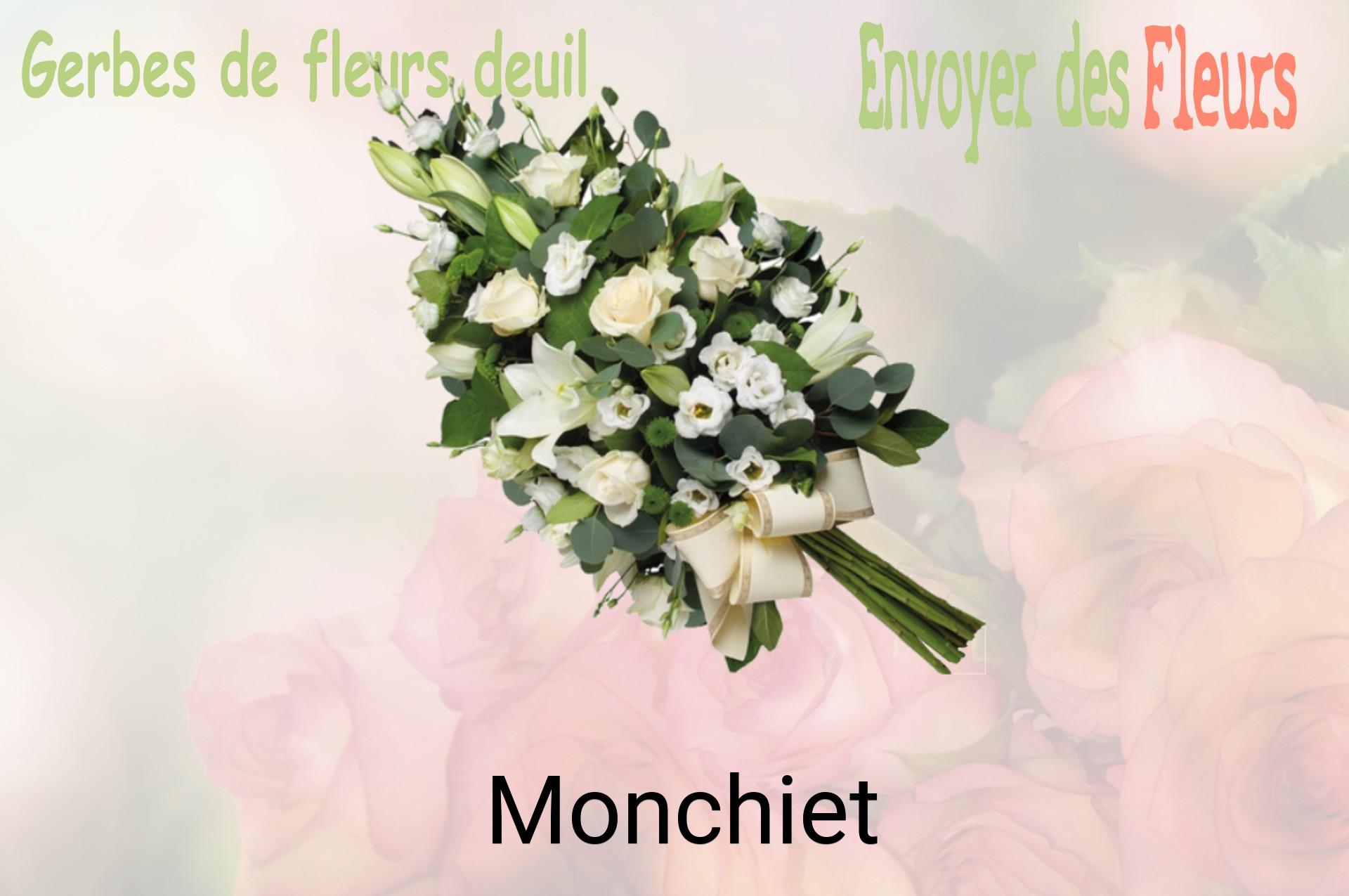 Gerbe de fleurs de deuil livrée à Monchiet